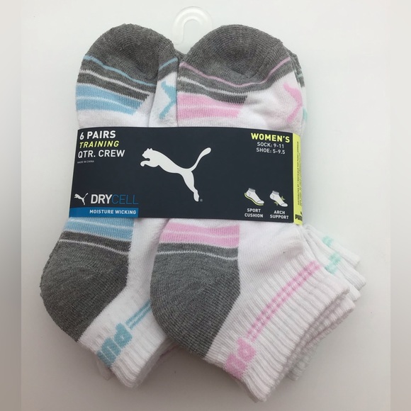 Puma 6pk. Training Quarter Crew Socks - Picture 2 of 3
